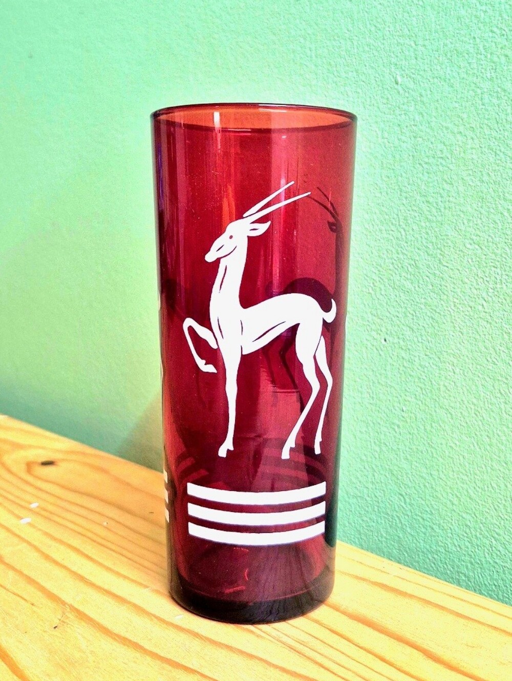 Vintage Hazel Atlas Ruby Red Gazelle Glass